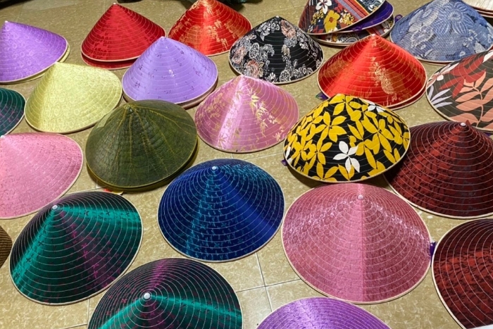 Colorful conical hats in Chuong village